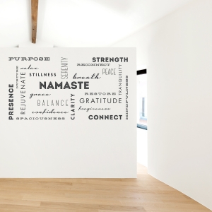 Yoga Words Wall Quote Decal
