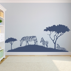 Zebras Wall Art Decal