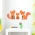 Fox Family Wall Decal in All Orange