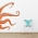 Orange Tentacles Printed Wall Decal