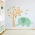 Elephant and Owl Standard Printed Wall Decal