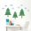 Pattern Pines Tree Printed Wall Decal