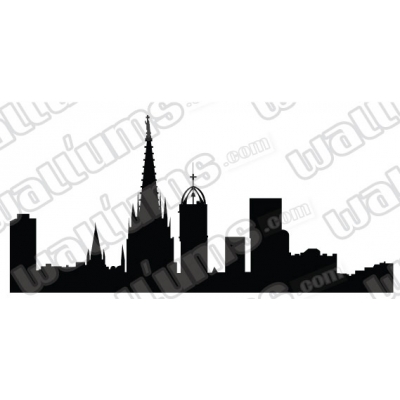 Barcelona Spain Skyline Vinyl Wall Art Decal