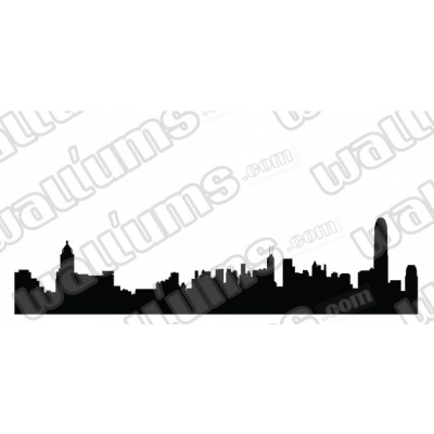 Hong Kong Skyline Vinyl Wall Art Decal