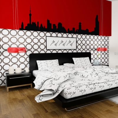 Shanghai china wall decal