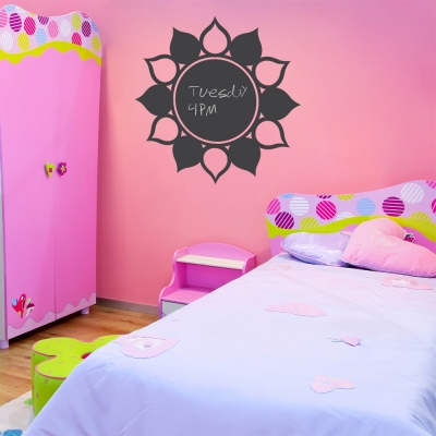 Flower Chalkboard Wall Art Decal