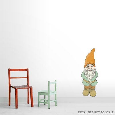 Garden Gnome Printed Wall Decal