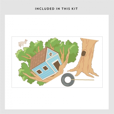 Kids Tree House Printed Wall Decal