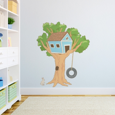 Kids Tree House Printed Wall Decal