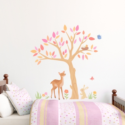 Sweet Spring Tree Printed Wall Decal