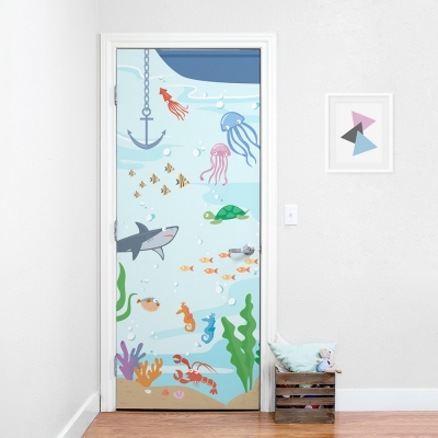 Under The Sea Door Mural