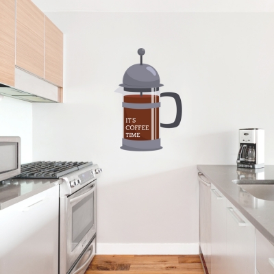 French Press Printed Wall Decal