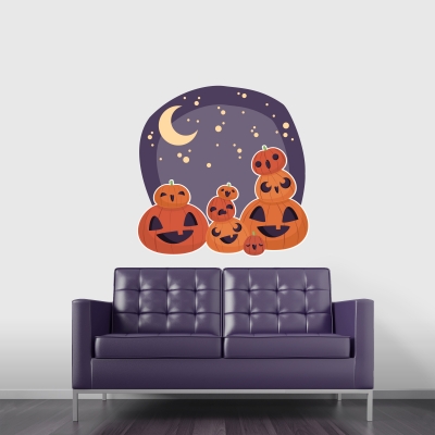 Jack O Lanterns Printed Wall Decal