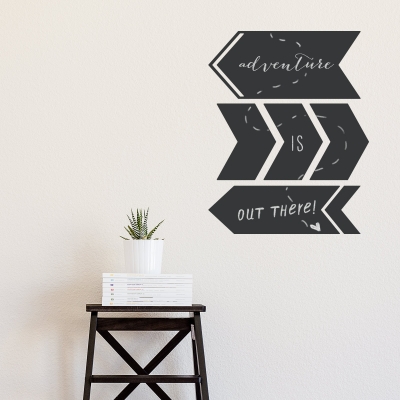 Thick Arrow Chalkboard Wall Decal