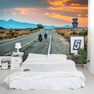 Route 66 Riders Wall Mural