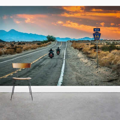 Route 66 Riders Wall Mural