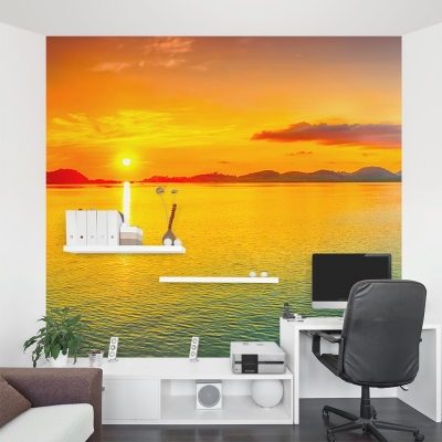 Colorful Ocean Sunset Wall Mural