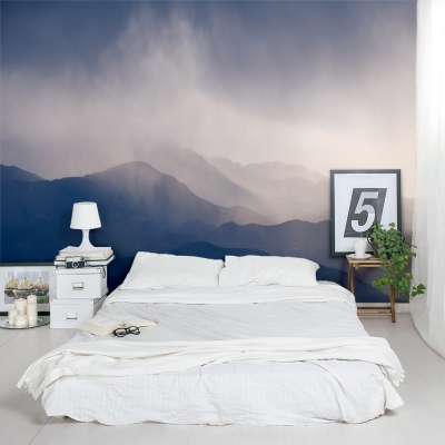 Stormy Mist Mountain Wall Mural