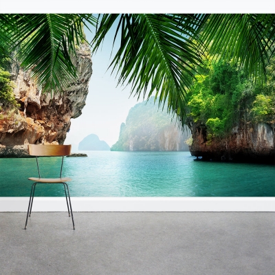 Fishing Oasis Wall Mural