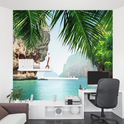 Fishing Oasis Wall Mural