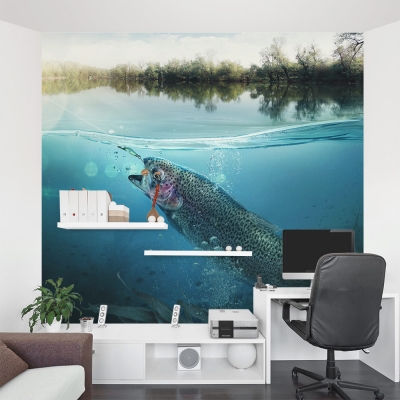 Large Mouth Bass Wall Mural
