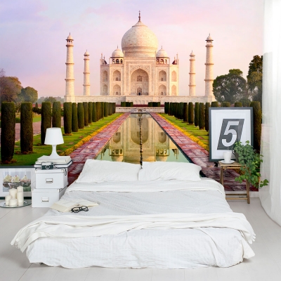 Morning at the Taj Mahal Wall Mural