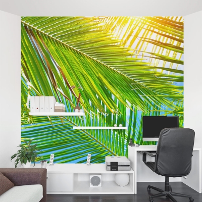 Under the Palm Fronds Wall Mural