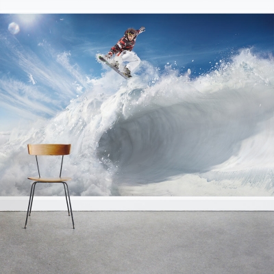 Snow Surfer Wall Mural