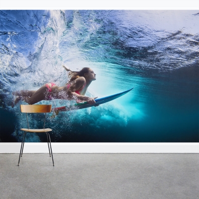 Underwater Surfer Wall Mural