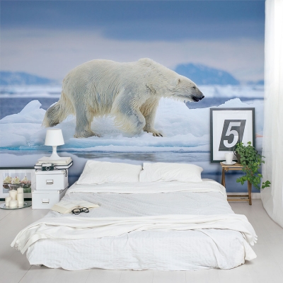 Wet Polar Bear Wall Mural