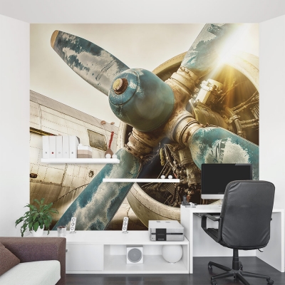 Vintage Jet Engine Wall Mural