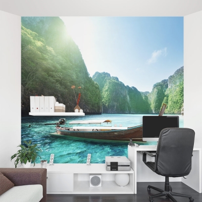 Fishing Oasis Wall Mural