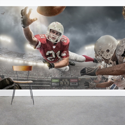 Football Action Wall Mural