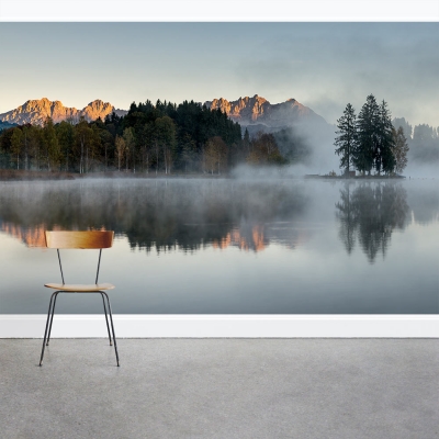 Lake Near the Alps Wall Mural