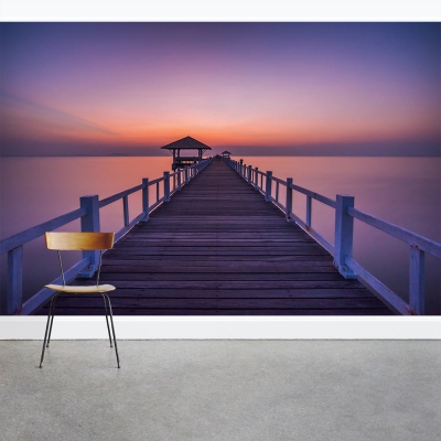 Bridge to Sunset Wall Mural