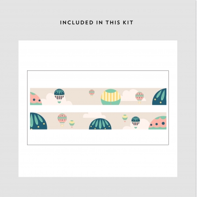 Hot Air Balloon Removable Border Kit