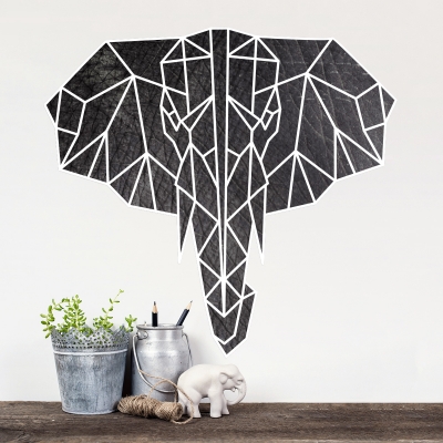 Geometric Elephant Printed Wall Decal