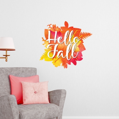 Hello Fall Wall Decal