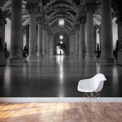 Lost Inside the Louvre Wall Mural