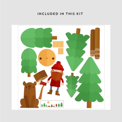 Lumberjack Wall Decal Kit