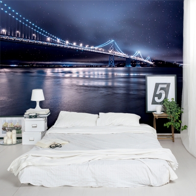 Night Bridge Wall Mural