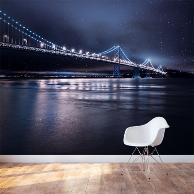 Night Bridge Wall Mural