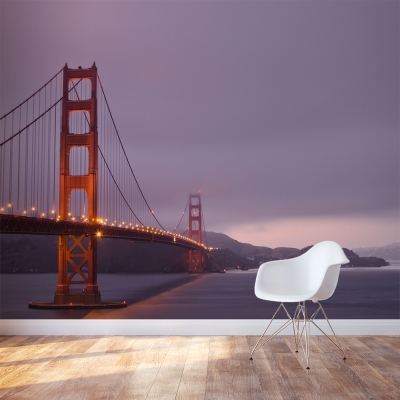 Golden Gate Night Lights Wall Mural