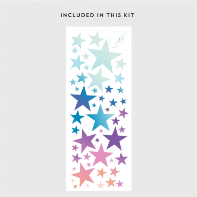 Kit for Ombre Stars Printed Wall Decal