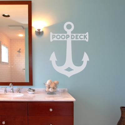 Bathroom Icon Wall Decal Brown
