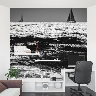 Two Sailboats Wall Mural