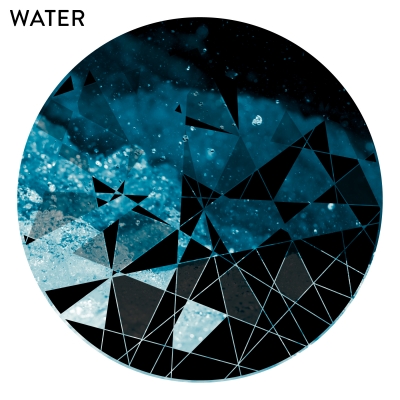 WATER - Circle Geometric Abstract Printed Wall Decal