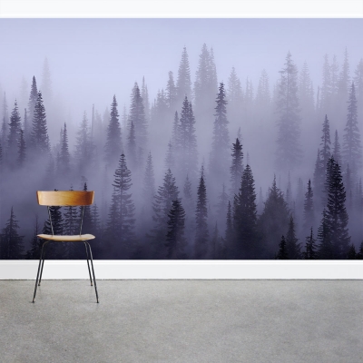 Trees in the Mist Wall Mural