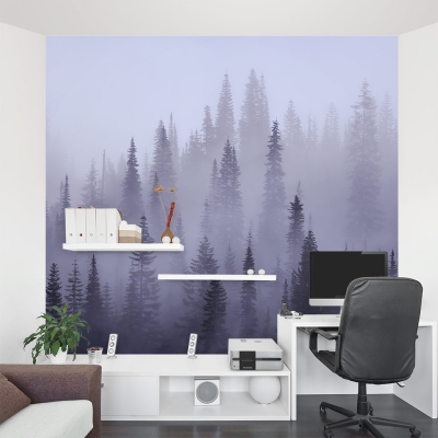 Trees in the Mist Wall Mural