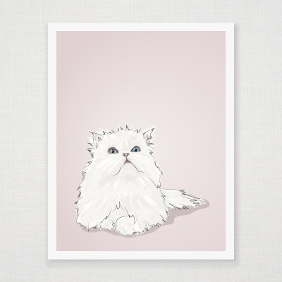 Persian Kitty Cat Art Print